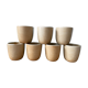 Set of 7 vintage stoneware cups, Grès CNP Village France