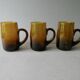 1 blown glass pitcher and its cups, 60s-70s