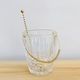 Crystal ice bucket and spoon thereof