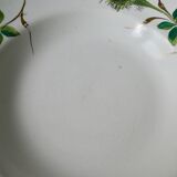 Lot of 2 hollow plates Moulin des Wolves, painted décor