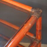 Rattan and leather shelf 1970