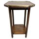 Table d'appoint Jugendstil avec plateau en laiton martelé
