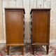 Pair of bedside tables – Louis XVI style – Stained wood and brass – Year
