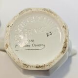 Teapot coffee maker & milk jar Sarreguemines france