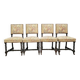 Suite de 4 chaises style Louis XIII en chene vers 1850