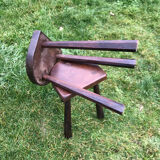 Pair of wooden cottage stools