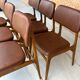 Set of 6 vintage Scandinavian dining chairs from the 1970s.