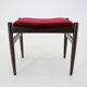 1960s danish teak stool in fabric
