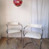 Pair of vintage cantilever chairs Zougoise Victoria, Switzerland.