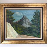 Sainte-Agnès (Alpes-Maritimes). Oil/canvas by Camille LEROY - 1905, 1995 -