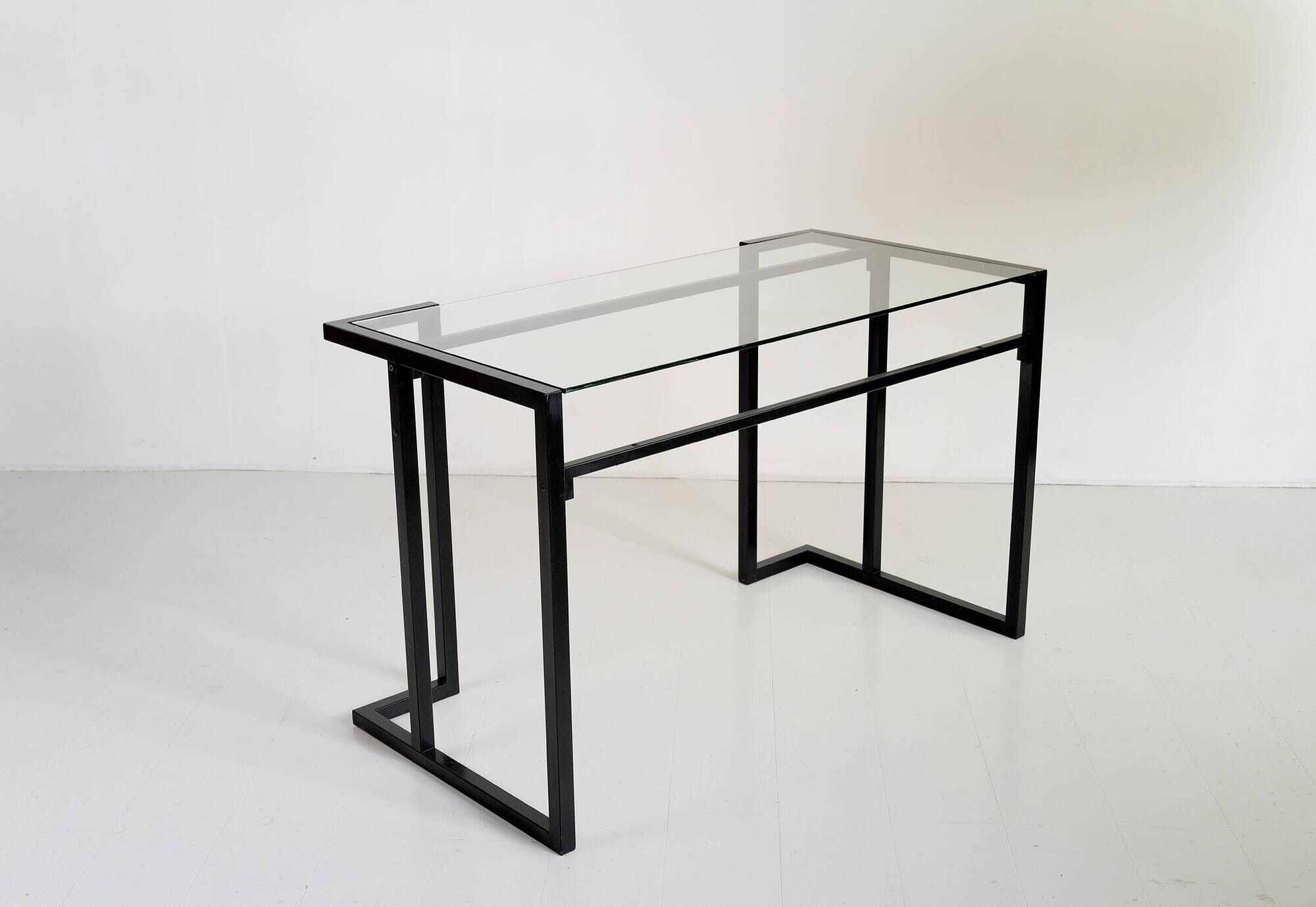 Artelano, glass and metal desk, France 1980