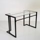 Artelano, glass and metal desk, France 1980
