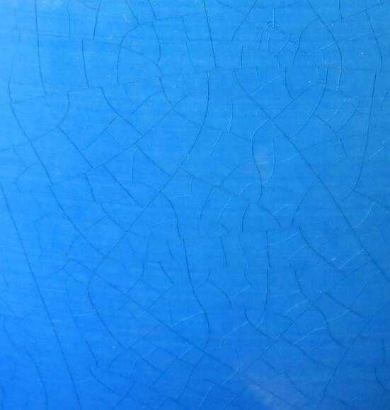 Large d'albret lamp base - made in france, 70's, cracked blue