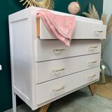 Powder pink vintage dresser
