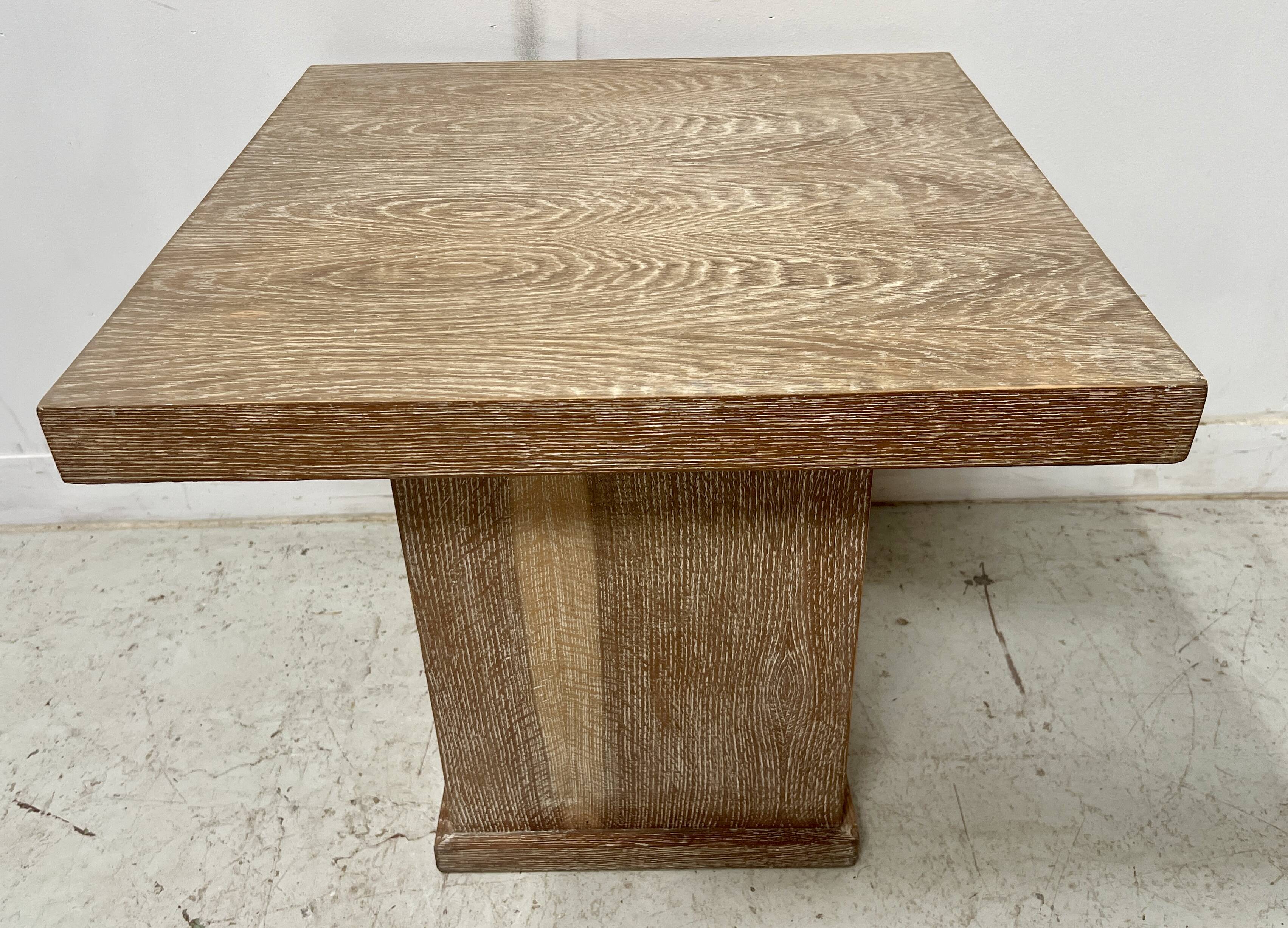 Art Deco coffee table in limed oak, 20th century
