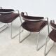 Chaises de salle à manger chromées italiennes