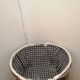 Vintage oval white wicker basket