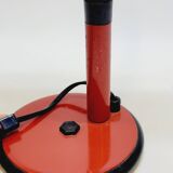 Table lamp desk aluminor metal red flexible arm black 80s vintage