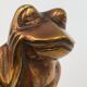 Vintage brass frog figure - 1970s