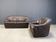 Vintage leather sofas set, 1970s