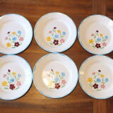6 flat plates from the 50s Salins model Jocelyne