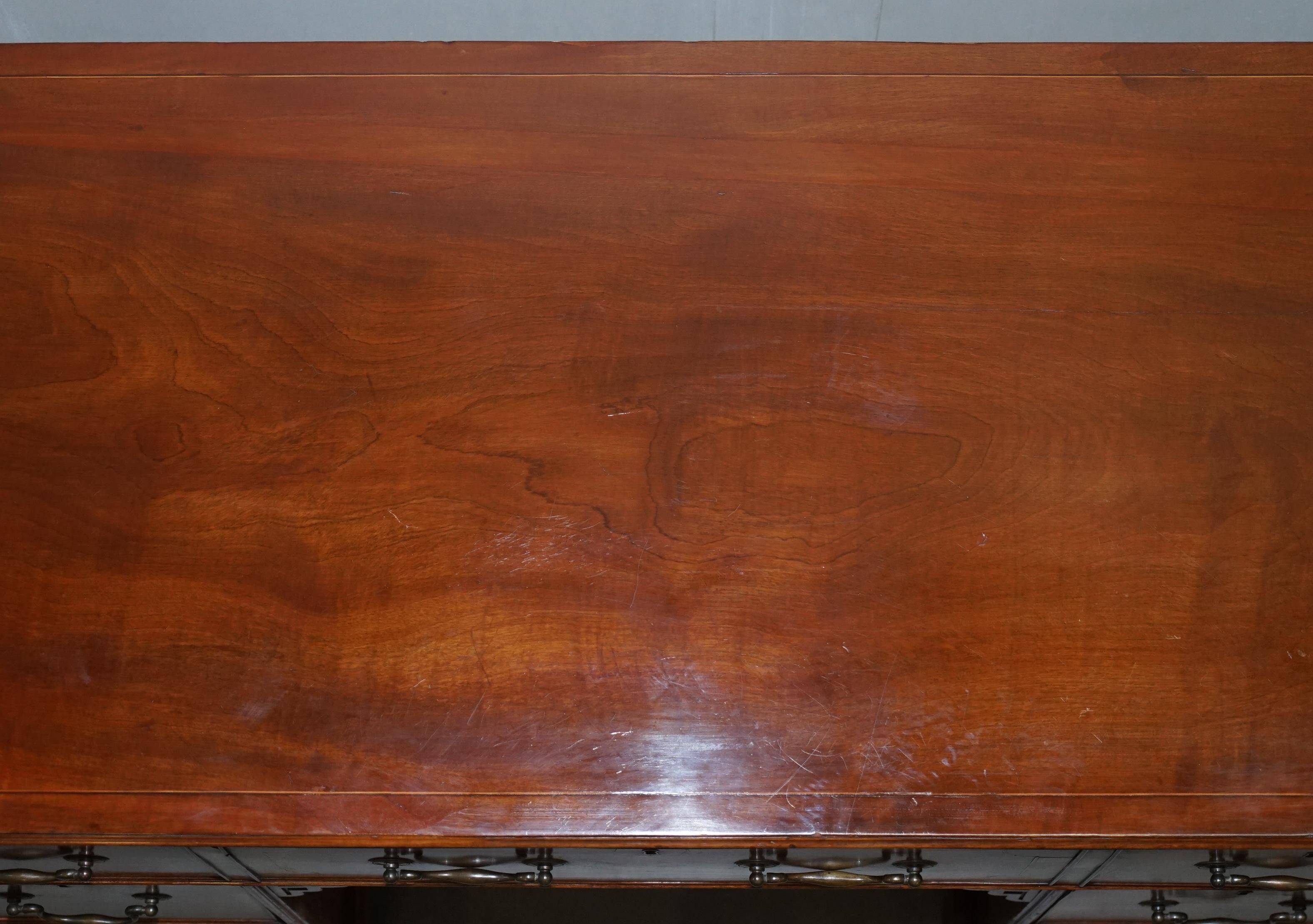 Georgian military campaign desk Regency with large map drawer