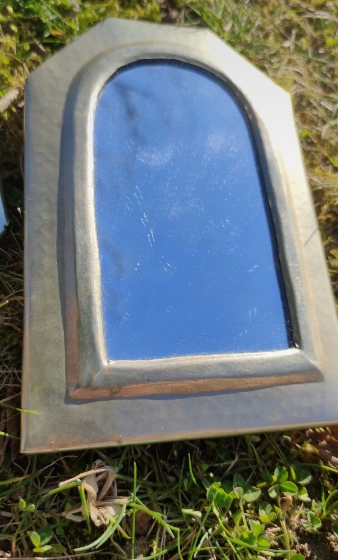Duo de miroirs en métal argenté