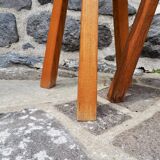 Pair of solid wood tripod stools
