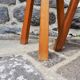 Pair of solid wood tripod stools