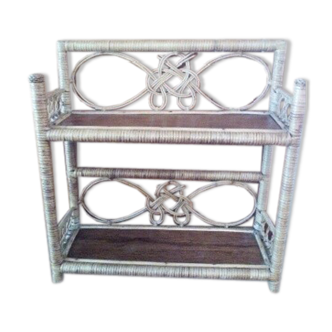 Rattan shelf