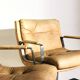Paire de fauteuils Raphael Raffell cuir sable