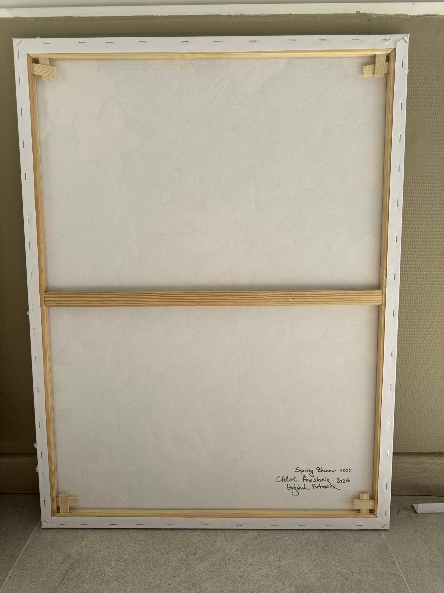 Spring bloom Textured Tableau 60x80cm handmade signed with frame