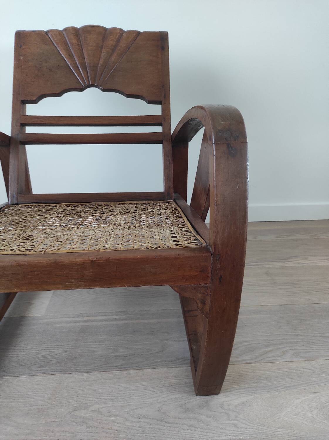 Burmese teak armchair