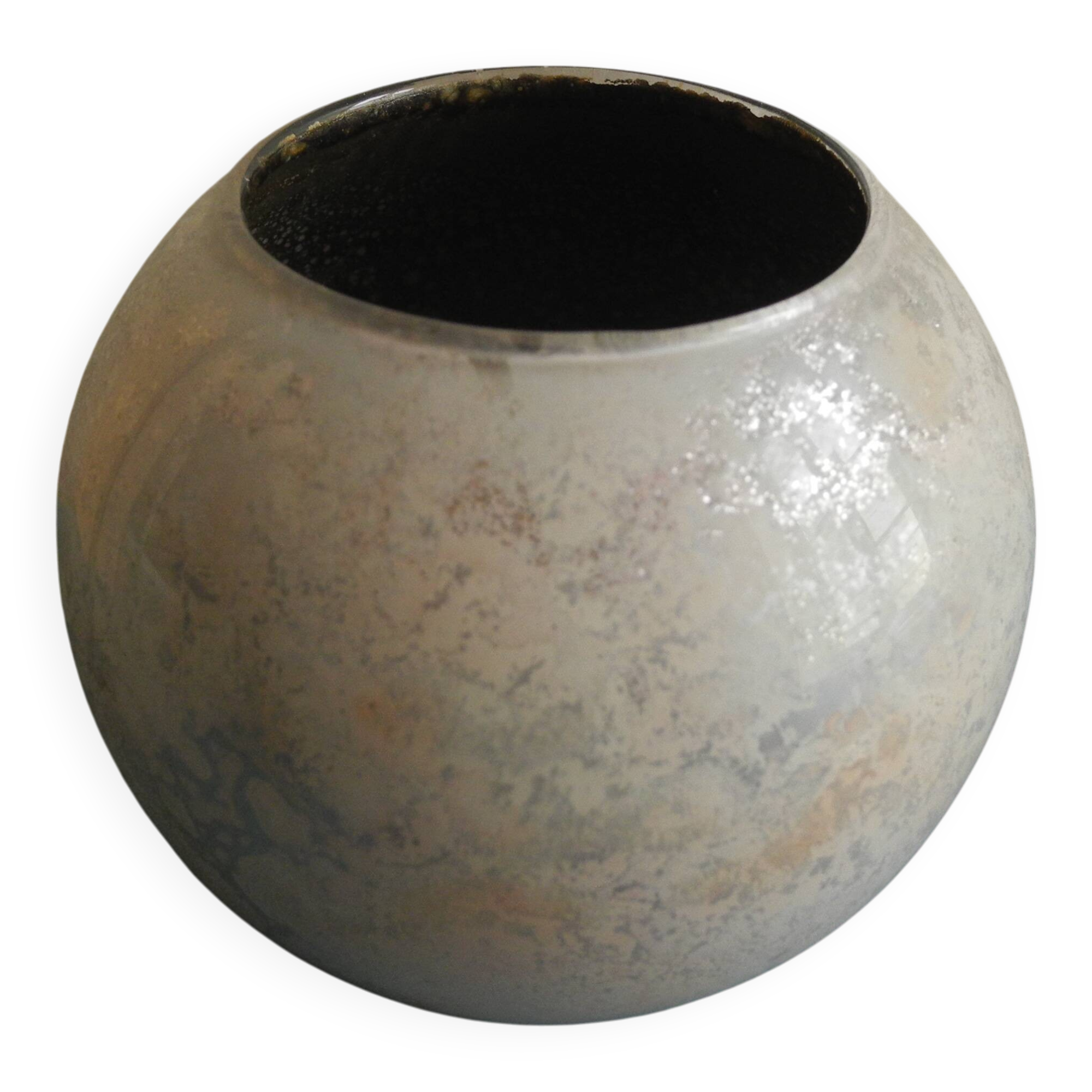 Jean-Noël Bouillet vase lacquered glass Oceania vintage decor French vase 70s