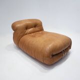 Mid-Century Modern Soriana Lounge Chair ,Tobia & Afra Scarpa, Orignal Leather, 1970s