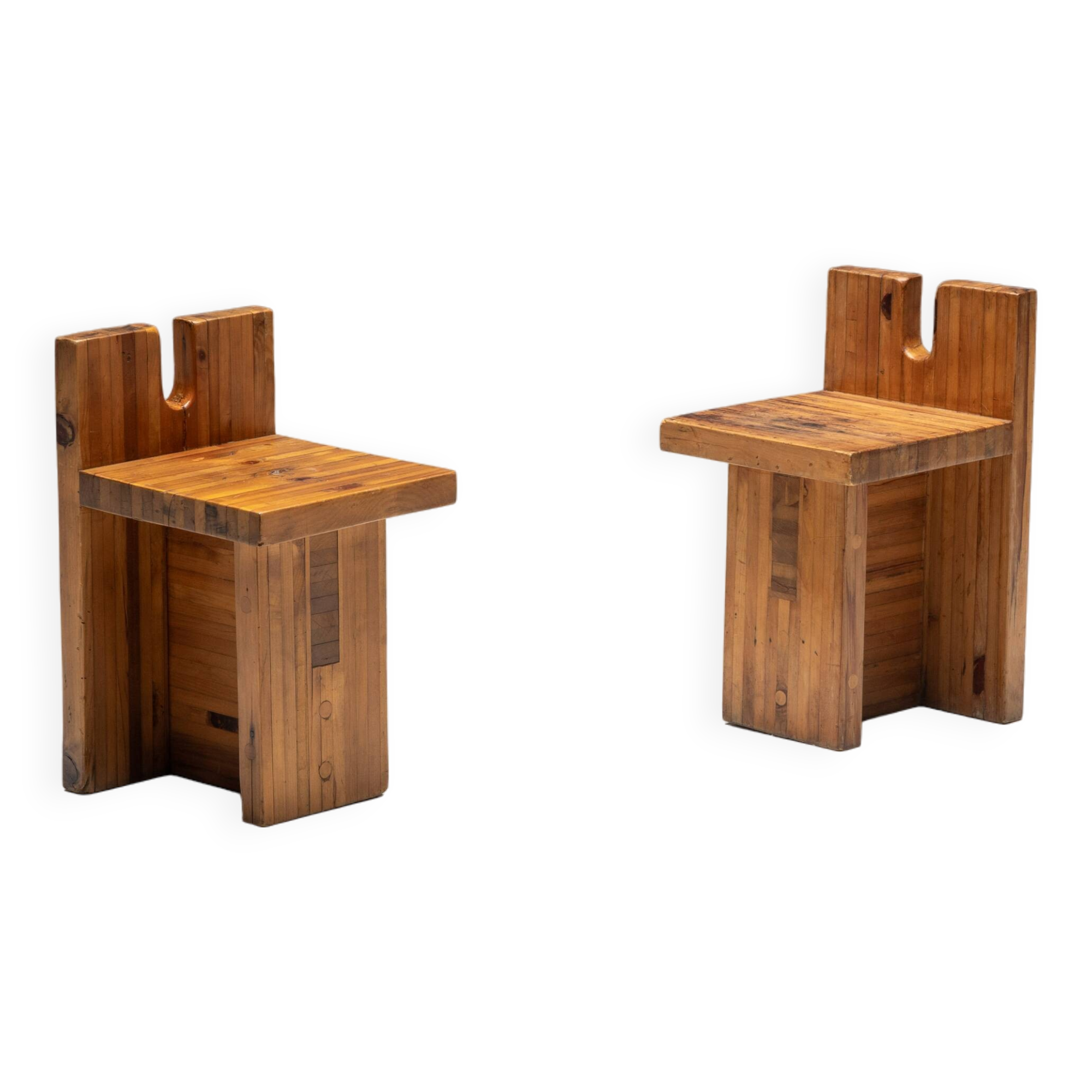 Sesc stools by lina bo bardi for sesc pompeia, brazil, 1970s