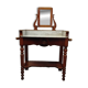 Antique dressing table/vanity unit in wood and marble