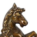 Vintage Horse Statue Solid Bronze Sculpture Patinated 20cm