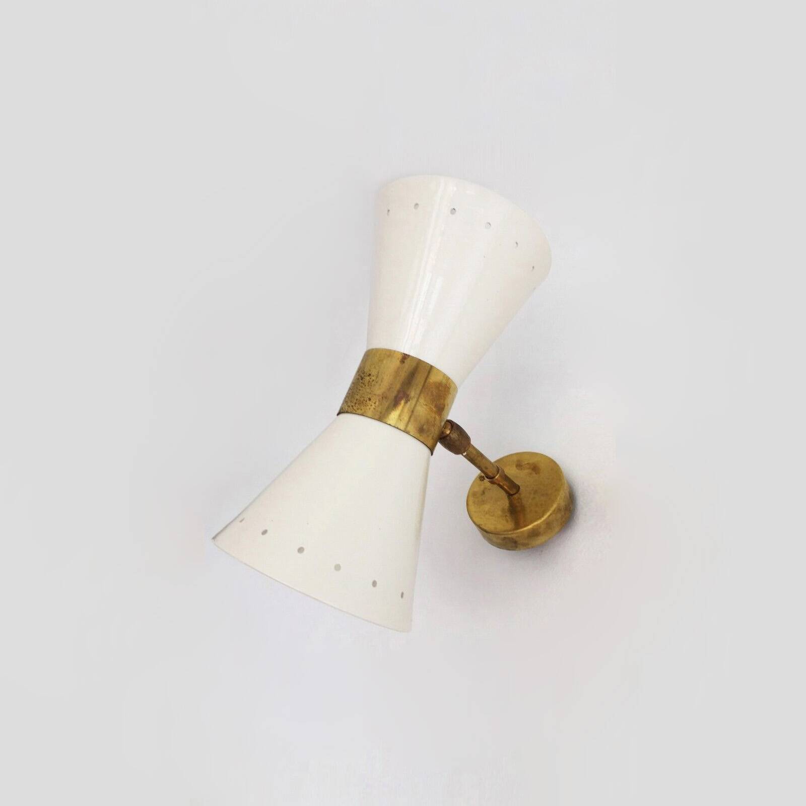 Pair of 1950s design diabolo wall lights