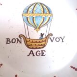 Plate decoration with balloon earthenware Hadancourt