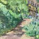 Aquarelle Maison aux Iris