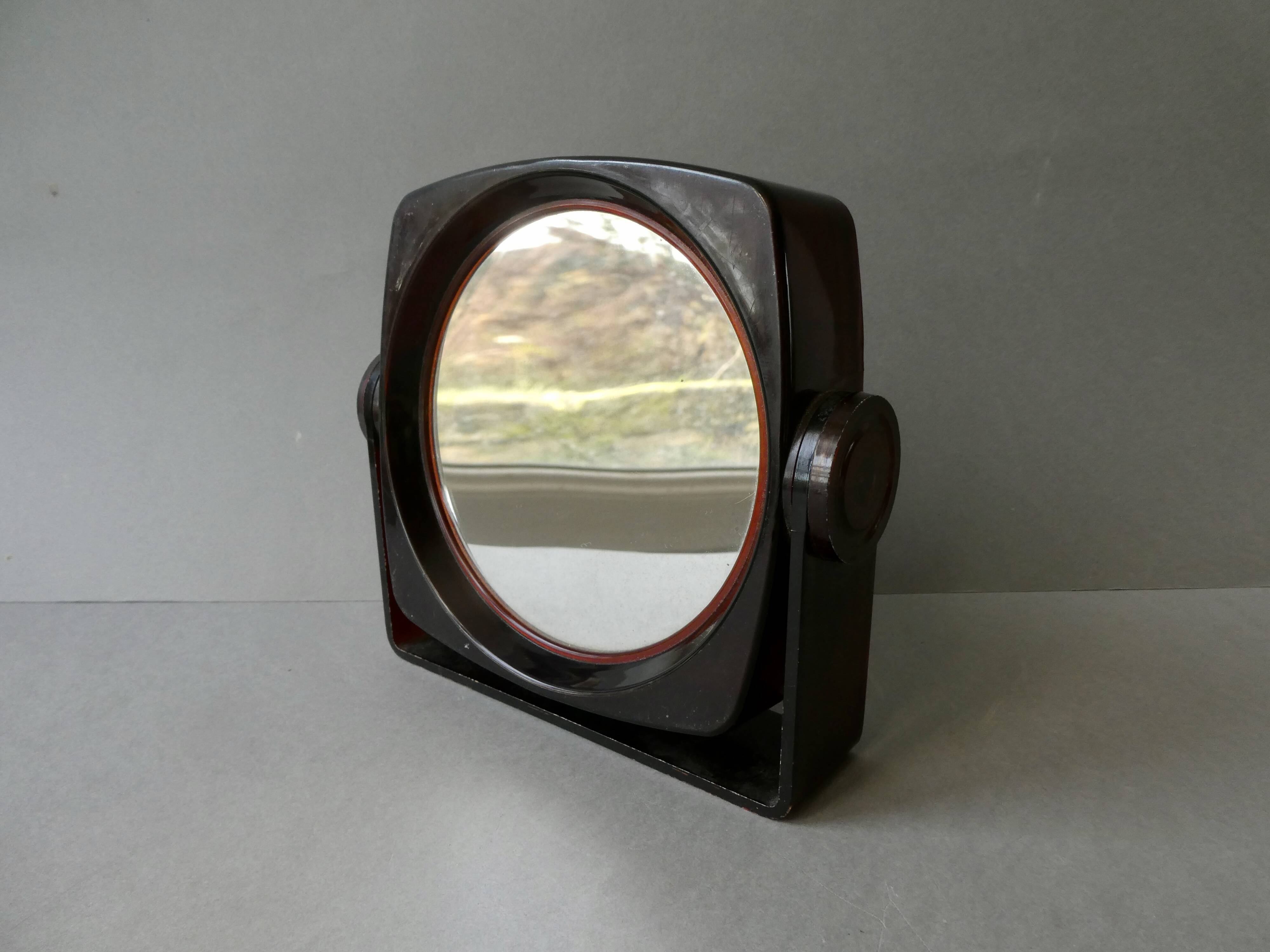 Lucite magnifying mirror from the 70s
