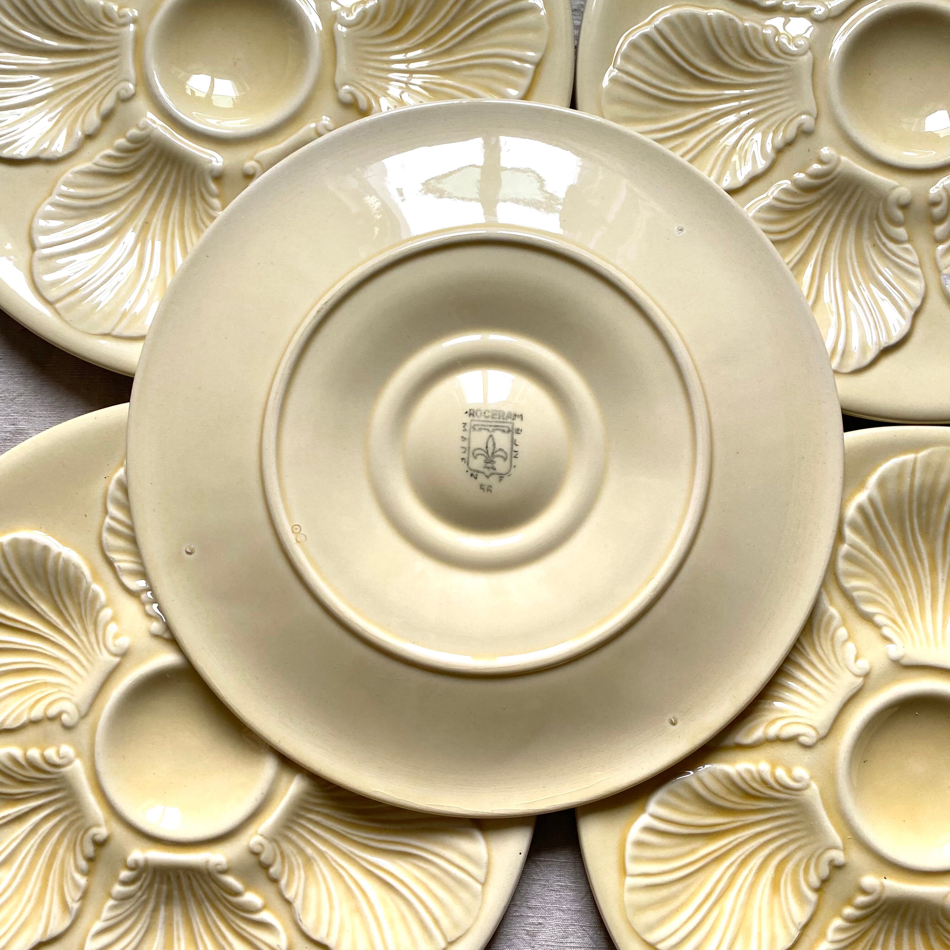 Proceram oyster plates from the 50s and 60s