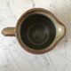 Handcrafted stoneware milk jug signed 70s