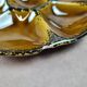 Set of 8 Gien oyster plates, magnificent vintage service.