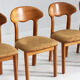 Vintage Danish solid teak dining room chairs Juul Kristensen set of 6