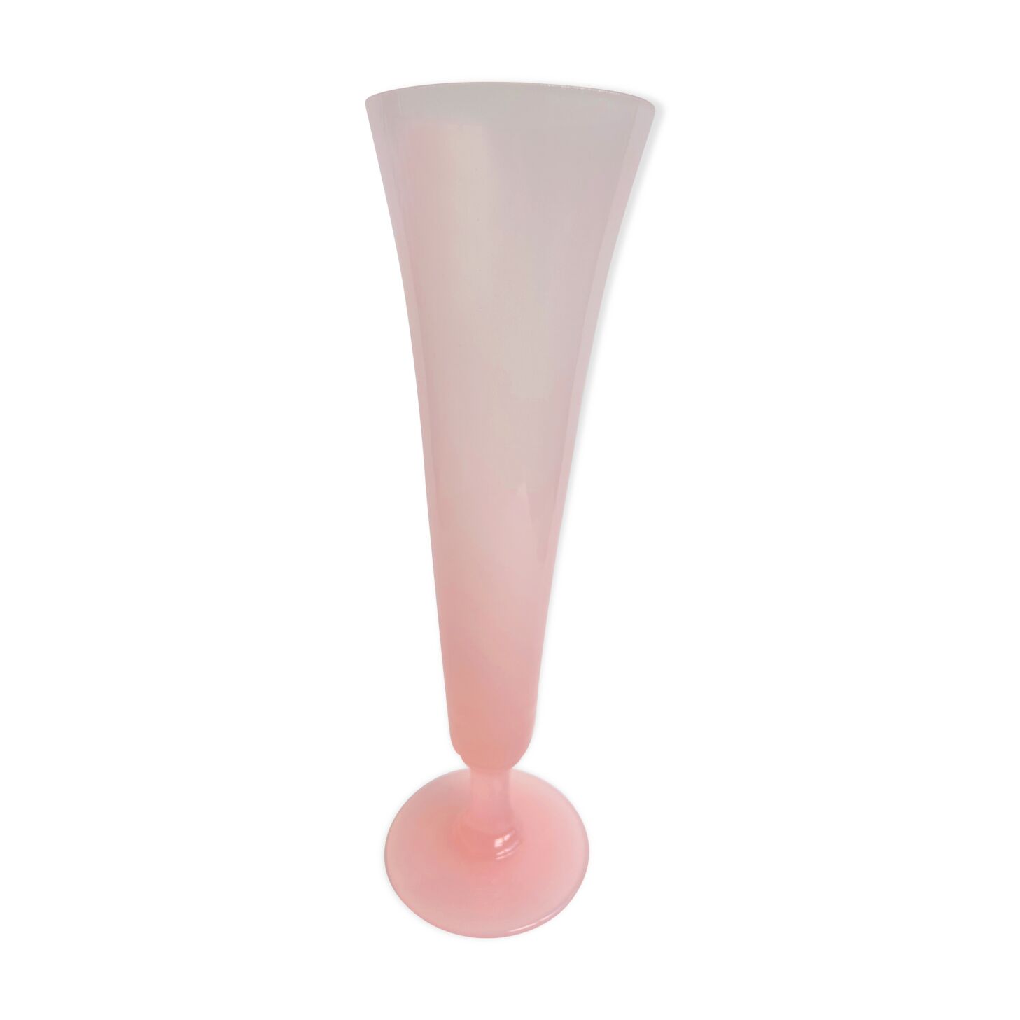 Vase en opaline rose