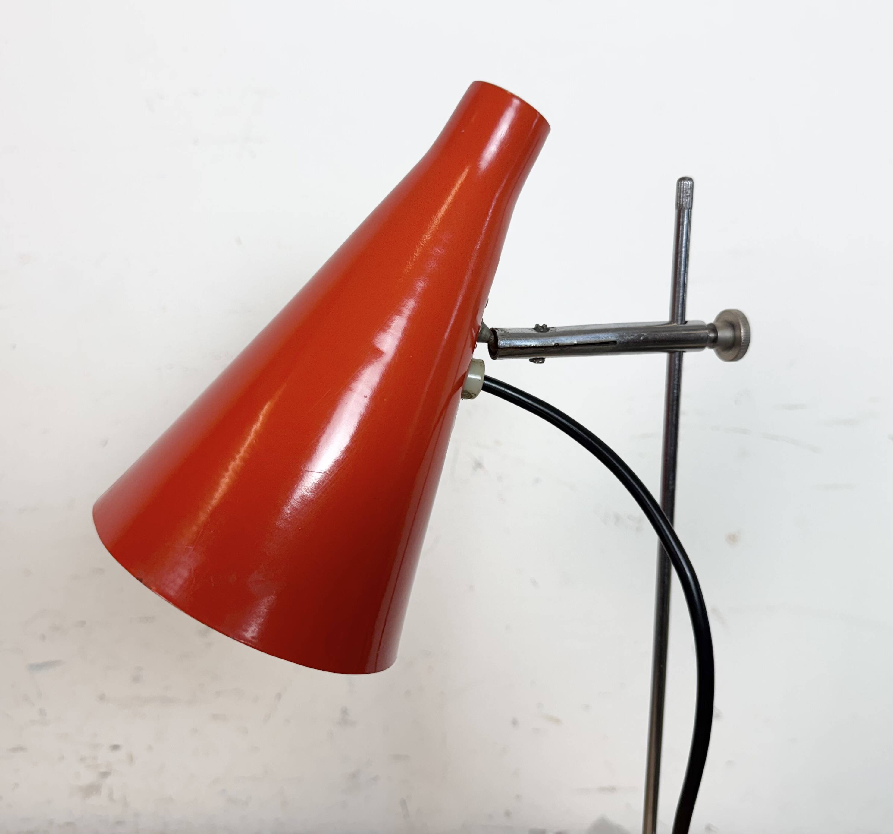 Vintage Red Table Lamp , 1970s