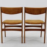 1960s Pair of Danish Teak Dining Chairs , Restored