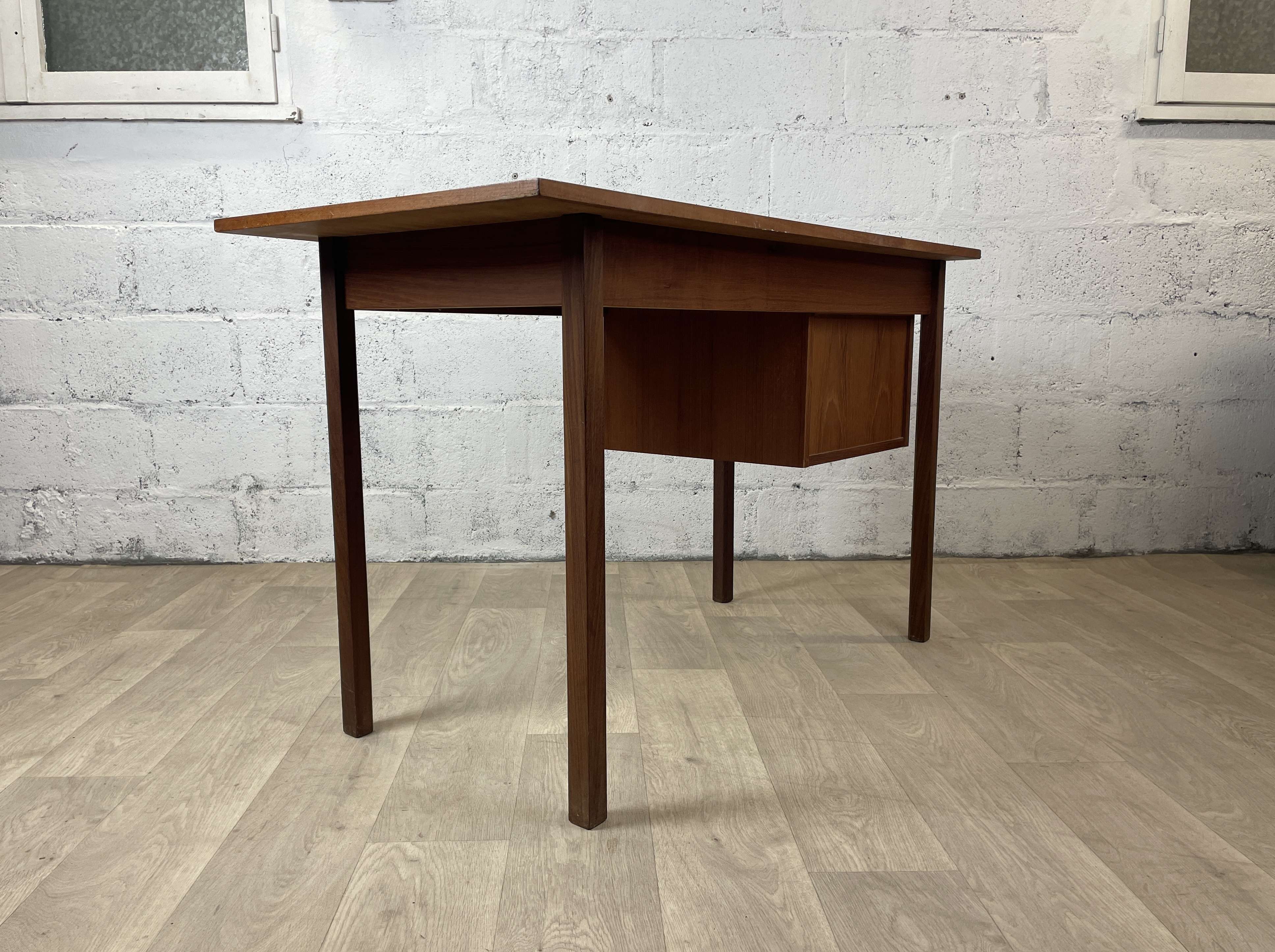 Vintage Scandinavian teak desk, 60s